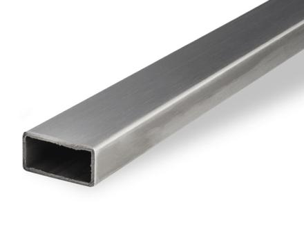 Трубы нержавеющие электросварные ЭСВ прямоугольные 80х40х1.5 шлиф имп ASTM A554, длина 6 м, марка AI