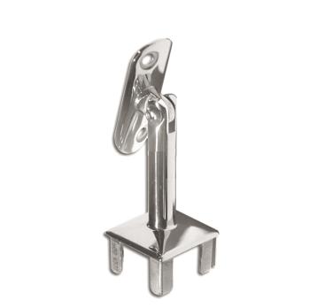 Наконечник регулируемый, с ложементом 42,4 AISI 304 40x40 зеркало