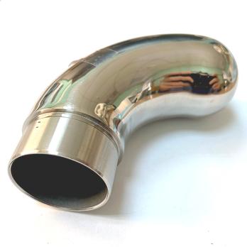 Отвод оконечный с круглой заглушкой (зеркало) 38, марка AISI 304